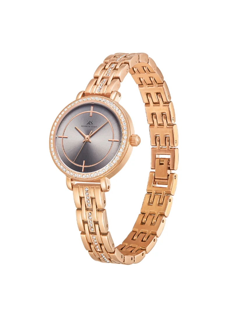 KENNETH SCOTT Women's Analog Stainless Steel Wrist Watch K23532-RBKX - 28 Mm