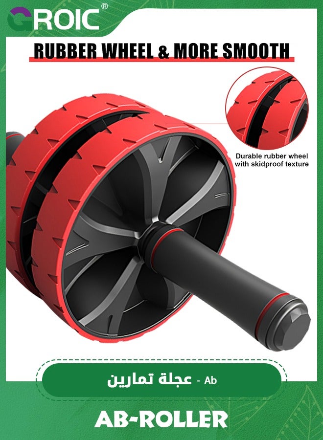 GROIC عجلة تمارين البطن، مجموعة عجلات تمارين لتقوية عضلات البطن، عصا تمارين العضلات لتقليل آلام العضلات وتشنجات الساق وآلام الظهر للصالة الرياضية المنزلية - Image 3