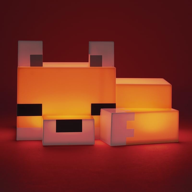 Paladone Minecraft Fox Night Light Officially Licensed Cute Lamp Gifts for Boys Girls Gaming Room Accessories Dcor for Kids Bedroom - Image 3