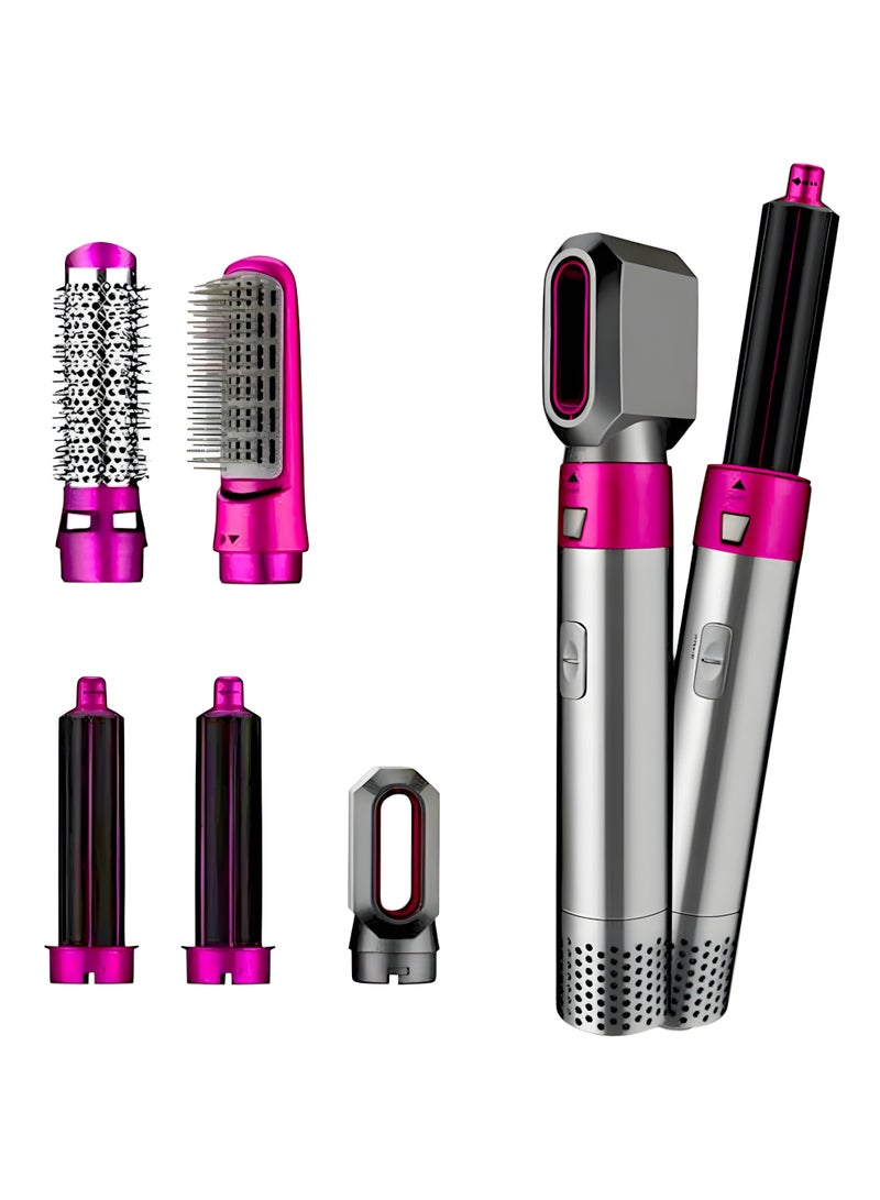 Generic 5 in 1 Multifunctional Hot Air Styler Tool with Hot Air Brush, Auto Curler & Detachable Negative Ion Iron – For All Hair Types  - Image 2