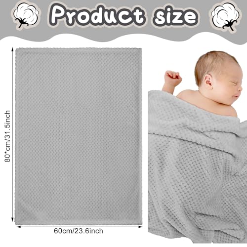 Frienda 4 Pcs Baby Fuzzy Blanket Fluffy Baby Blanket for Boys Girls Soft Warm Infant Newborn Toddler Receiving Nursery Bed Supplies 32 x 24 InchGrey Color - Image 3