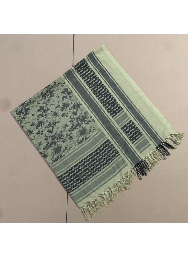 NIBEMINENT Cotton Shemagh Keffiyeh Tactical Desert Scarf Neck Head Wrap with Tassel for Men Women - Image 1