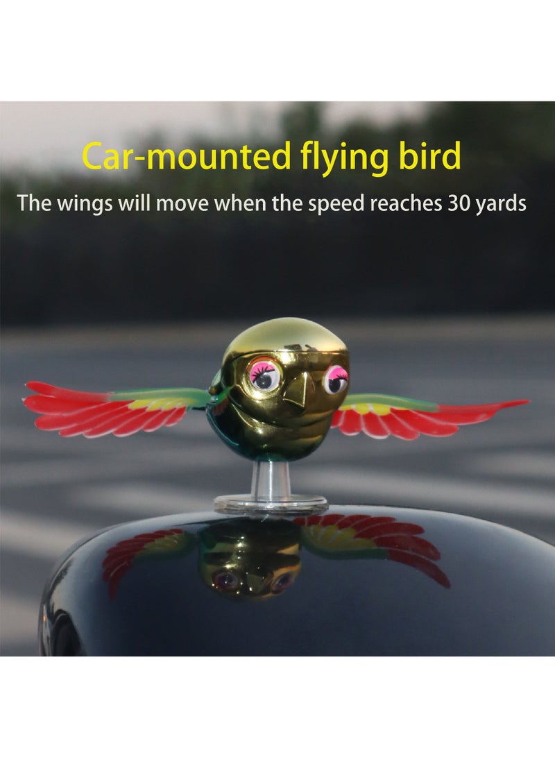 Flying Bird Motorcycle Car Creative Ornaments Wind Power Free Plug-in Car Decoration Simulation Ornaments - Image 5