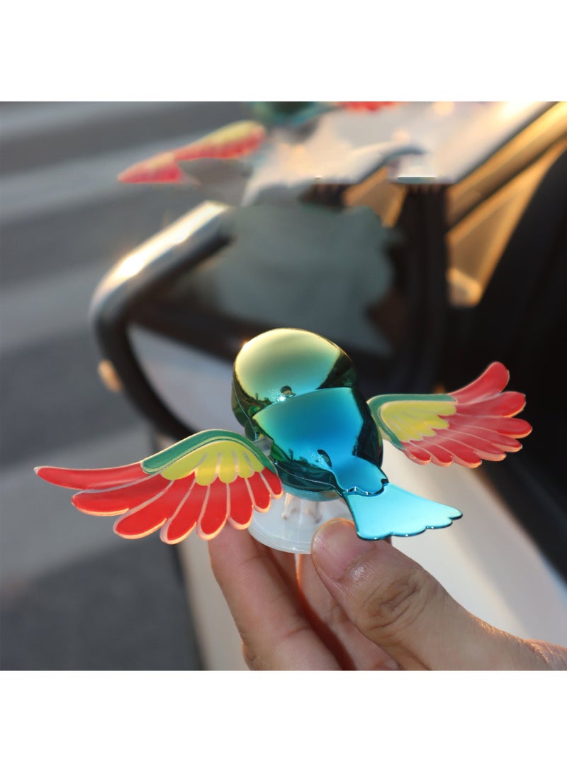 Flying Bird Motorcycle Car Creative Ornaments Wind Power Free Plug-in Car Decoration Simulation Ornaments - Image 3