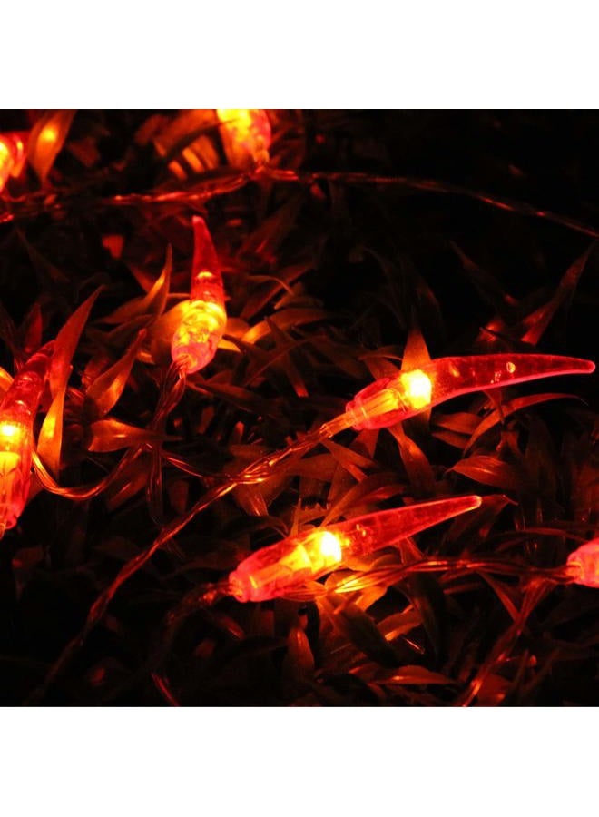 Dreamworth Red Chili String Lights,20ft 40 LED Chili String Lights Battery Operated Remote Contol Fairy Lights for Wedding, Chinese New Year,Spring Festival,Party Decoration,Christmas - Image 5