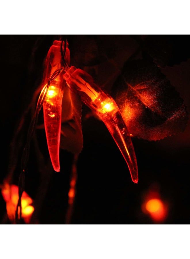 Dreamworth Red Chili String Lights,20ft 40 LED Chili String Lights Battery Operated Remote Contol Fairy Lights for Wedding, Chinese New Year,Spring Festival,Party Decoration,Christmas - Image 4