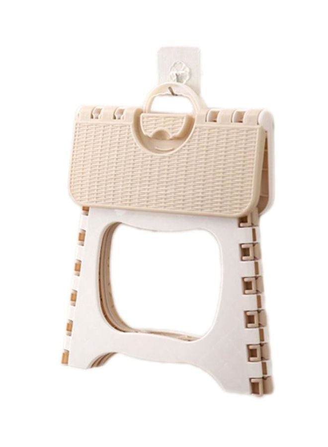 Foldable Step Stool Beige/White 24x18x19cm - Image 2