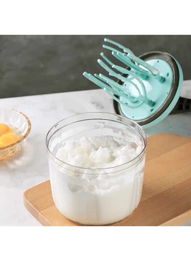 خفاقة البيض اليدوية الزرقاء بمقبض مريح - خلاط مطبخ متين للكيك والمرينغ - سهل التنظيف، متين، هدية مثالية للخبز - Image 5