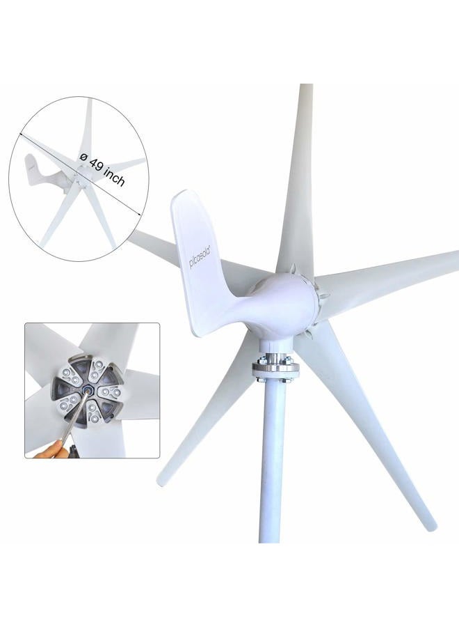 Pikasola Wind Turbine Generator Kit 400W 24V with 5 Blade, Wind Generator Kit with Charge Controller, Wind Power Generator for Marine, RV, Home, Windmill Generator Suit for Hybrid Solar Wind System - Image 4