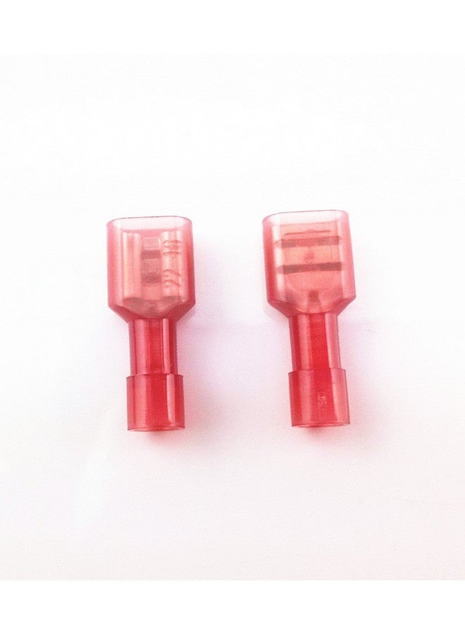 yueton® 100pcs Red 22/18- Gauge Nylon Female Fully-Insulated Quick Disconnects Wiring Spade Wire Crimp Terminal - Image 4