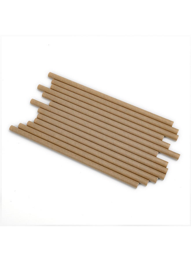Paper Straw Short Tube Disposable Paper Straw Coffee 38-980mm Milk Tea Food Grade Paper Straw Manufacturer Amazo-Color:Dark Brown-Specifications:4*80mm  - Image 1