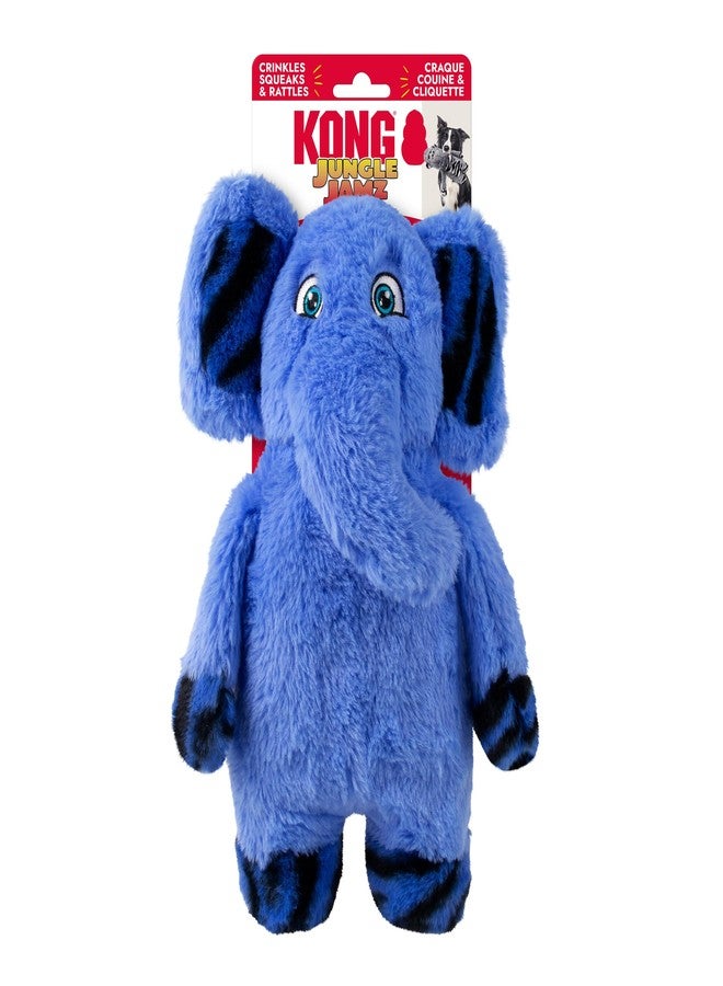 KONG Jungle Jamz Plush Dog Toys - Squeaky, Crinkly, and Rattling Durable Toys for Dogs - Safari Animal Collection (Gorilla/Elephant/Rhino Combo) - Image 3