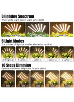Gerenic Grow Lights for Indoor Plants with Full Spectrum 180 LEDs Plant Lights with 15 60 inches Adjustable Tripod Stand 4 8 12H Timer  - Image 5