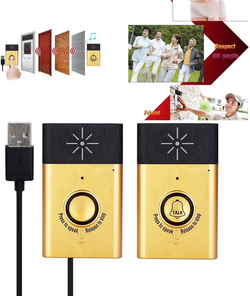 klarako Wireless Intercom Doorbells TwoWay WalkieTalkie Operating at Over 600 Feet for Gold - Image 4