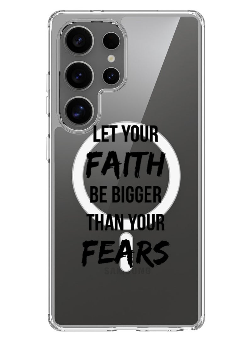 Theodor Magnetic Case for Samsung Galaxy S25 Ultra 6.9-inch Compatible with MagSafe Wireless Charging, Shockproof Phone Bumper Cover let-your-faith - Image 1