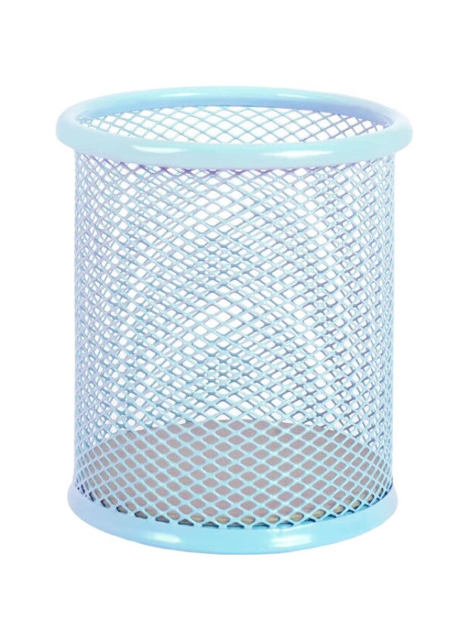 Simaa Round Pen Holder, Mesh Anti-Rust Metal, Creative Minimalist Desktop Storage, Morandi Blue 7118 - Image 2