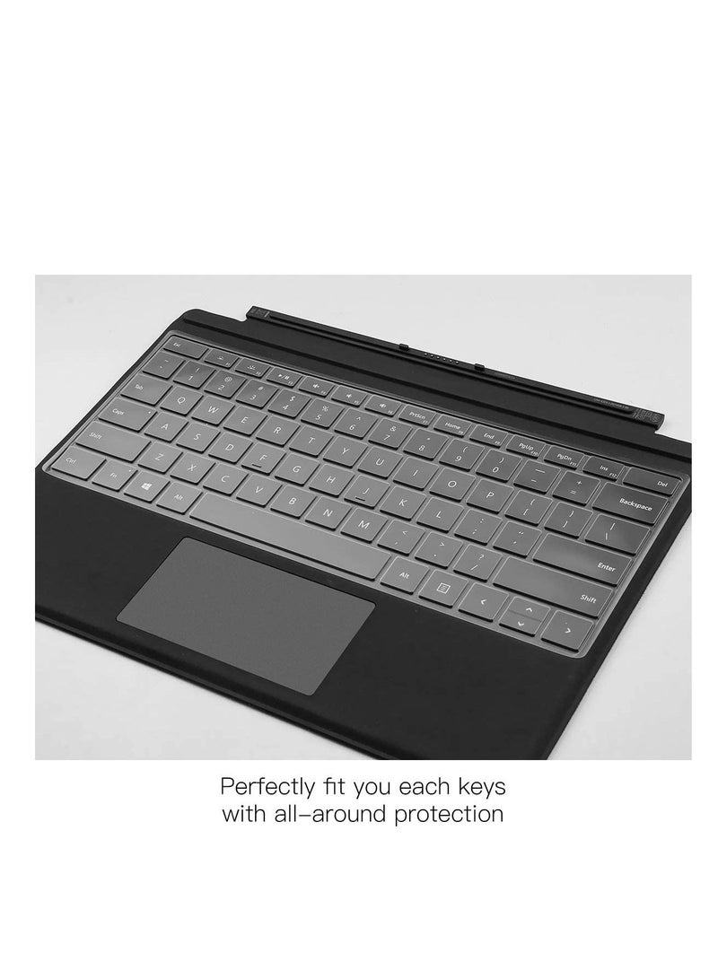 Keyboard Cover for Microsoft Surface Pro 7 2020+ / Surface Pro 6 2018 / Surface Pro 5 2017 / Surface Pro 4, Premium Ultra Thin Transparent Surface Pro Keyboard Skin, Surface Pro Accessories, US Layout - Image 4