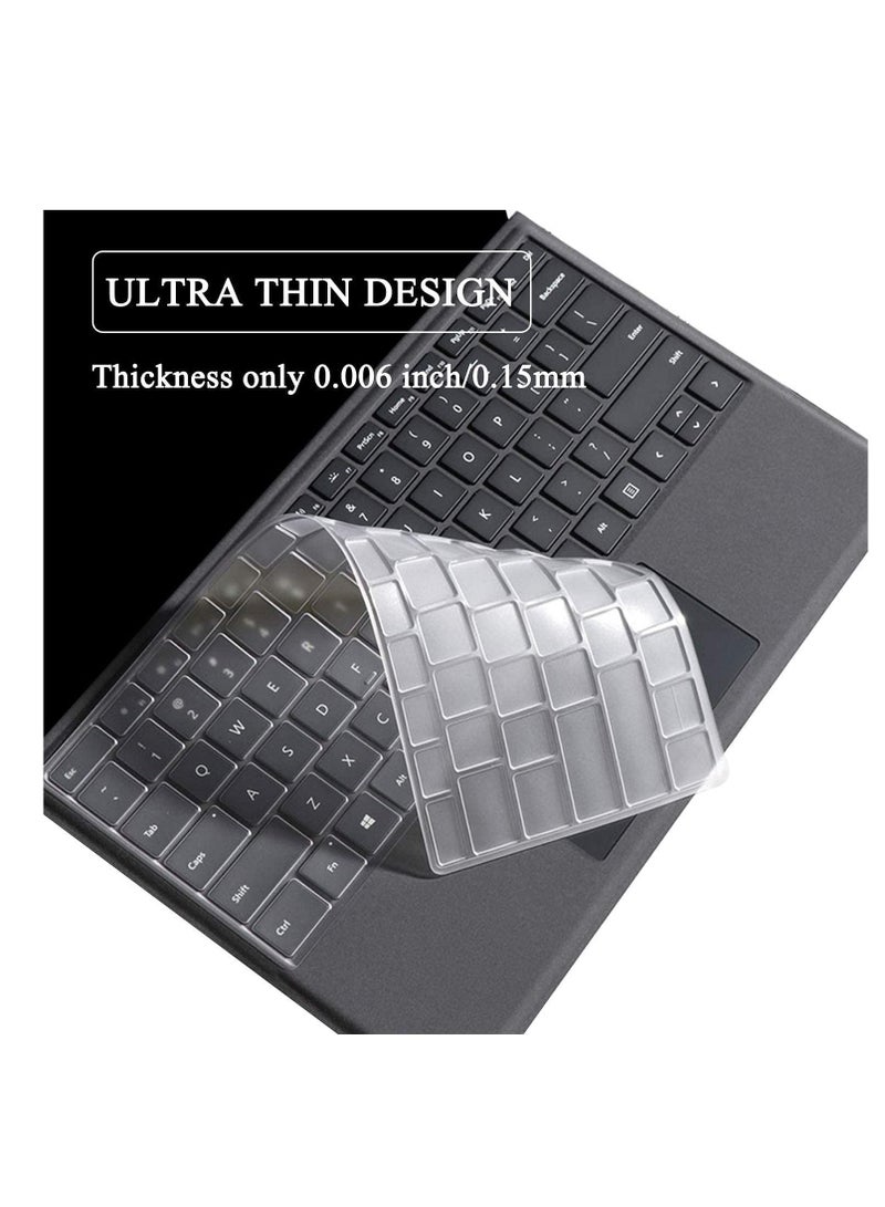 Keyboard Cover for Microsoft Surface Pro 7 2020+ / Surface Pro 6 2018 / Surface Pro 5 2017 / Surface Pro 4, Premium Ultra Thin Transparent Surface Pro Keyboard Skin, Surface Pro Accessories, US Layout - Image 3