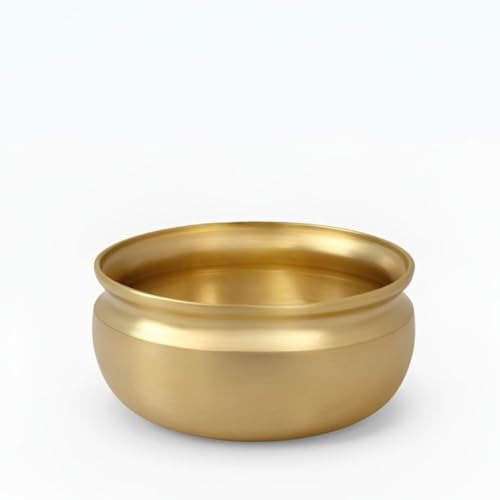 Nutrion Pure Bronze Handi/Pongal Pot (3 Liters) | Traditional Pital Cooking Pot for Kitchen & Biryani | Handmade Mirror Finish Bronze Utensil for Home Chefs & Gifting - Image 1