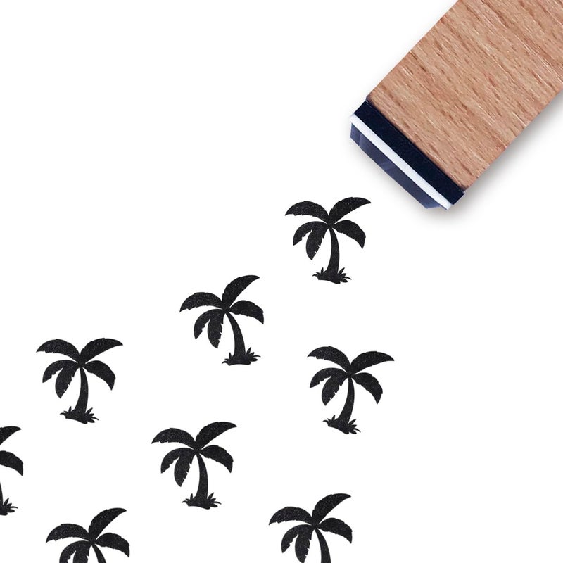 Palm Tree Rubber Stamp 35 Inch Small Mini Stamp for Scrapbooking Card Making Planner