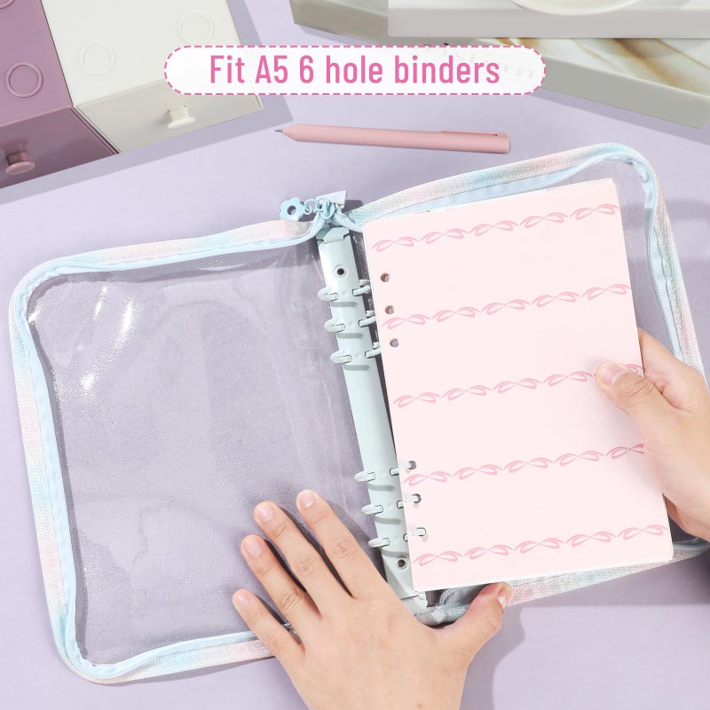 Pineraap 100 Sheets Pink Bow A5 Refills Paper for Planner Inserts Binder, Thick 6 Hole Notebook Refill, 120GSM Filler Insert Loose Leaf Paper for A5 6 Ring Binder Travel Journal Diary Budget, Lined & Blank - Image 4