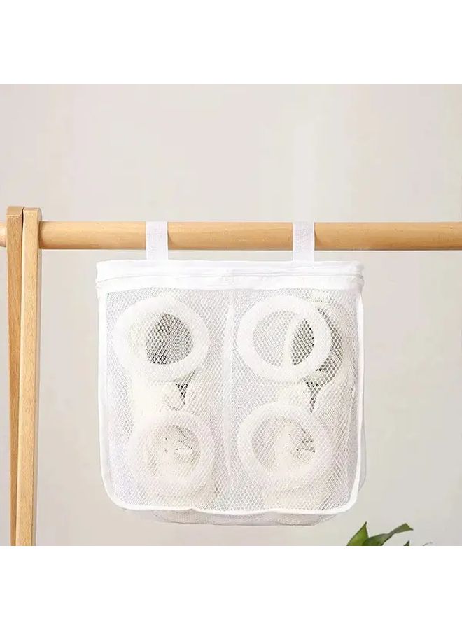 Set Of 2 Mesh Laundry Bags Large Size Washing Machine Shoe Organizer Portable Anti Deformation Clothes Storage Bag Travel Friendly - Image 4