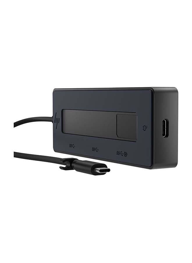 HP موزع USB-C متعدد المنافذ بدقة 4K، أسود - Image 2