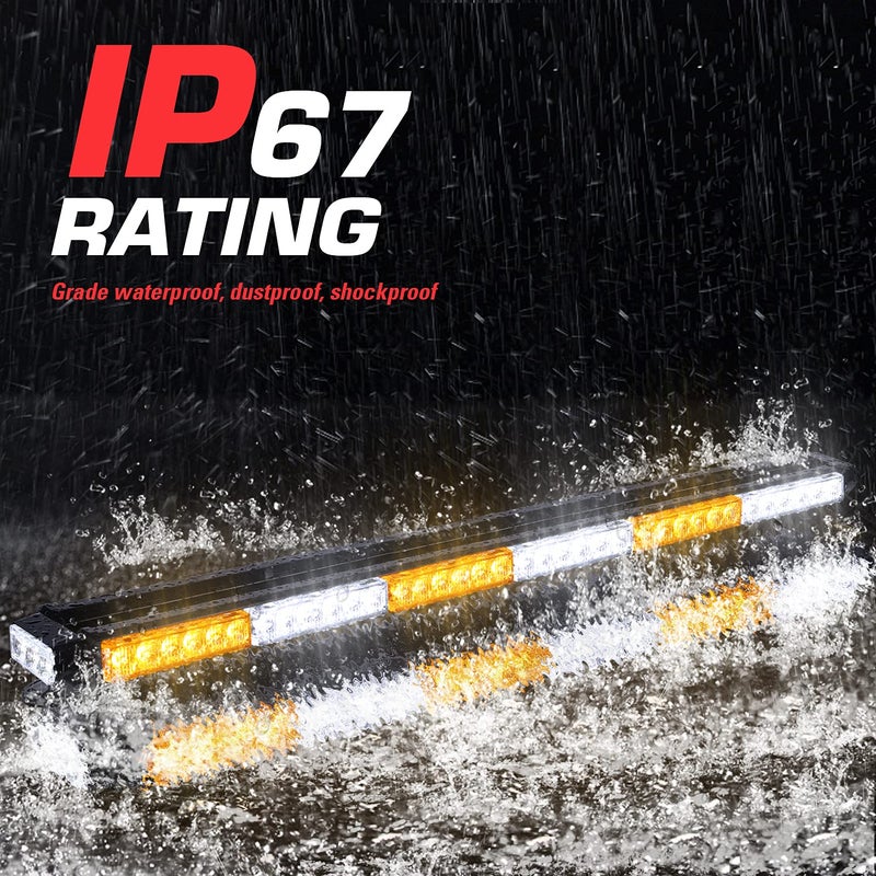 LINKITOM LED Strobe Light Bar -Aluminum Double Side Flashing 37.5'' 78 LED High Intensity Emergency Warning Lightbar w/Magnetic Base for Safety Construction Plow Truck Vehicles - Image 5