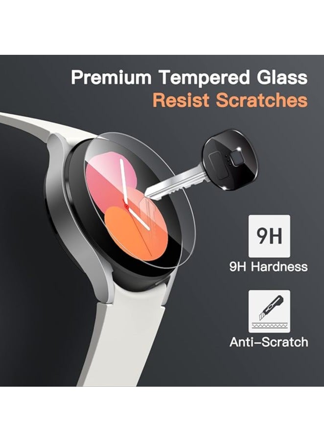 Denx Screen Protector for Samsung Galaxy Watch 7/6 40mm, Tempered Glass Anti-Scratch, HD Clear, 3 Pack - Image 3