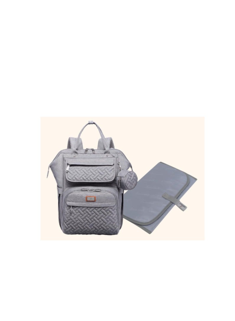 BabbleRoo Multifunctional Baby Changing Backpack – Large Diaper Bag with Changing Mat, Pram Straps, and Dummy Pouch – Travel-Friendly Baby Bag - Image 5