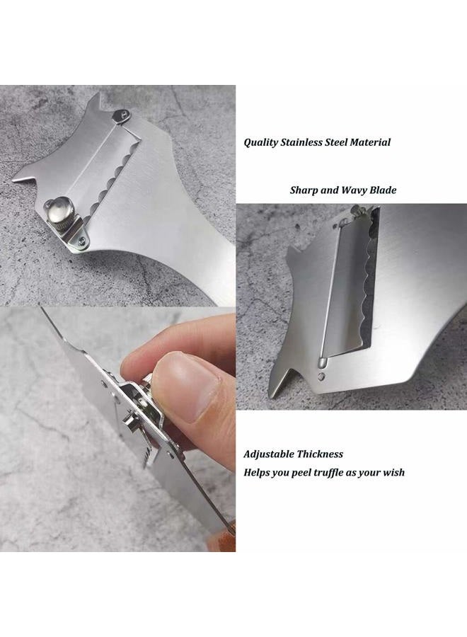 Wenplus Professional Stainless Steel Truffle Slicer with Adjustable Blade, Truffle Cutter Cheese Sc Chocolate Shaver Vegetable Peeler(A) - Image 3