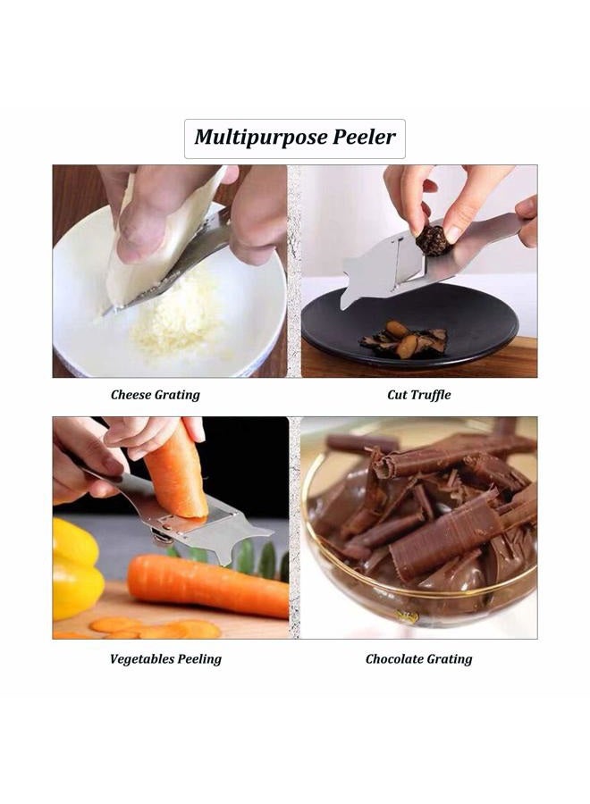 Wenplus Professional Stainless Steel Truffle Slicer with Adjustable Blade, Truffle Cutter Cheese Sc Chocolate Shaver Vegetable Peeler(A) - Image 5