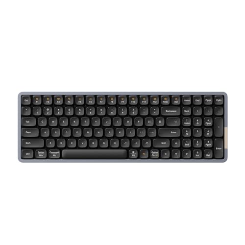 LOFREE Flow Low Profile Mechanical Keyboard, 100 Keys Rechargeable Wireless Keyboards with Bluetooth and Wired Connection for Windows, Mac OS/Black Phantom Tactile Switches - Image 1
