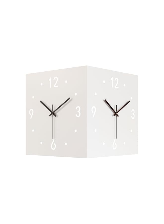 The Bros Corner Wall Clocks with LED Light,12inch Decorative Double-Sided Clock, Silent Wall Clock Square Creative Wall Clock on Both Sides for Home and Office - Image 2