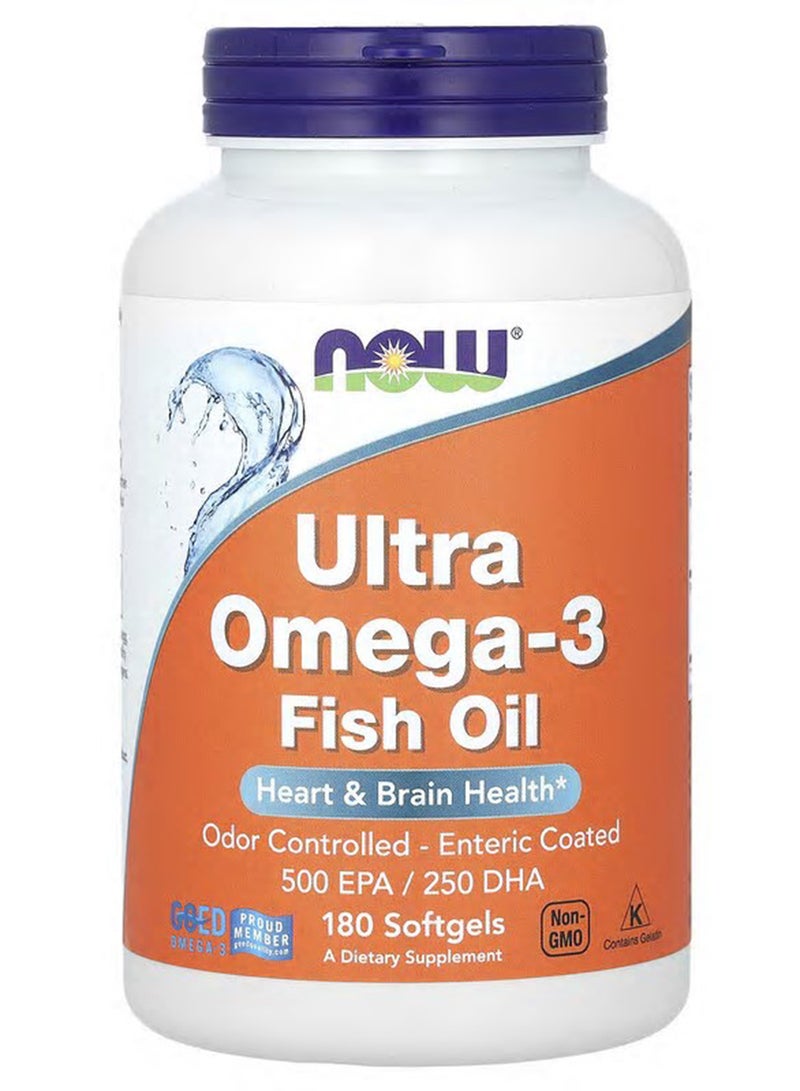 ناو فودز مكمل غذائي ألترا أوميجا 3 بـ  ‎500 EPA / 250 DHA من 180 كبسولة هلامية - Image 1