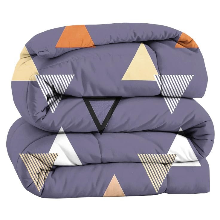 VAS COLLECTIONS 220 GSM Microfiber Reversible AC Comforter |Quit | Blanket | Duvets for King Size Double Bed 180Tc (230X250 cm, Purple, Yellow and Orange) - Image 5