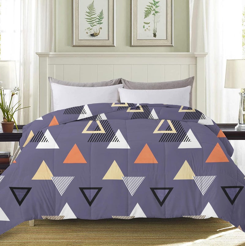 VAS COLLECTIONS 220 GSM Microfiber Reversible AC Comforter |Quit | Blanket | Duvets for King Size Double Bed 180Tc (230X250 cm, Purple, Yellow and Orange) - Image 4