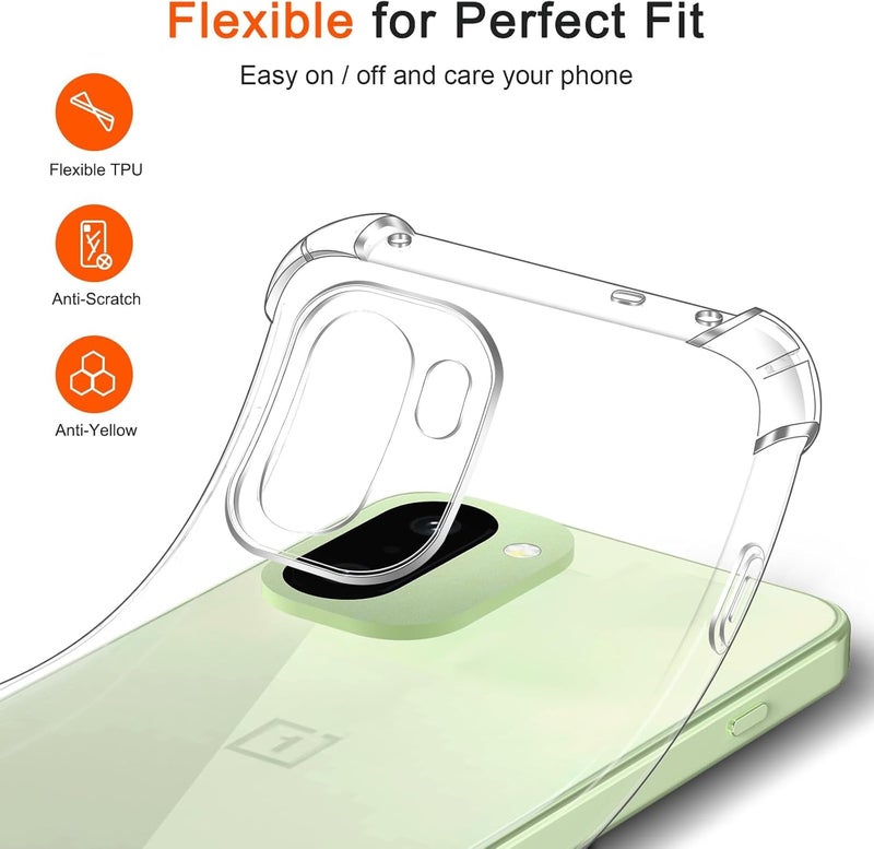 Lustree Back Cover Transparent Case Compatible with OnePlus 15R 5G | Shockproof Bumper Edge Protection - Image 5