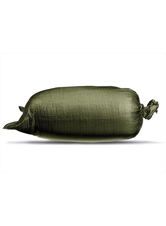 TAPIX Empty Sandbags Military Green with Ties (Bundle of 10) 14" x 26" - Woven Polypropylene Sand Bags, Extra Heavy Duty Sandbags for Flooding, Sand Bags Flood Protection - Image 4