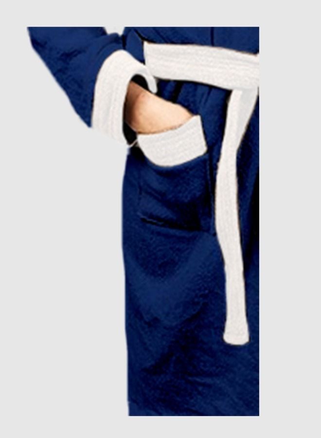 Banotex Baby Bath Towel 100% Cotton Dark Blue Color Comfortable Hooded Baby Bath Towel - for Girls and Boys - 1pc - Image 3