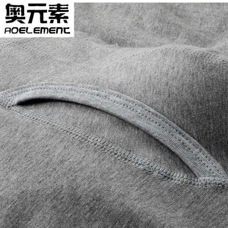 Mens Cotton Thermal Long Johns High Waist Autumn Winter Black