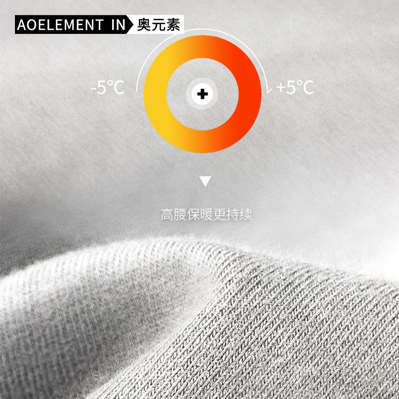 Mens Cotton Thermal Long Johns High Waist Autumn Winter Black  - Image 5