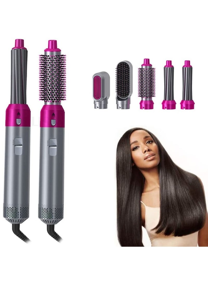Generic - 5 in 1 Hot Air Brush | Hair Dryer, Hair Styler, and Styler All-in-One with Interchangeable Attachments | for All Hair Types | Negative Ion Technology | Perfect for Travel - Image 1