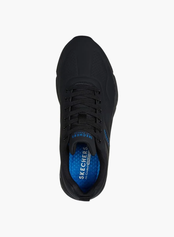 SKECHERS Men's Perforated Sports Shoes with Lace-Up Closure - UNO EVOLVE