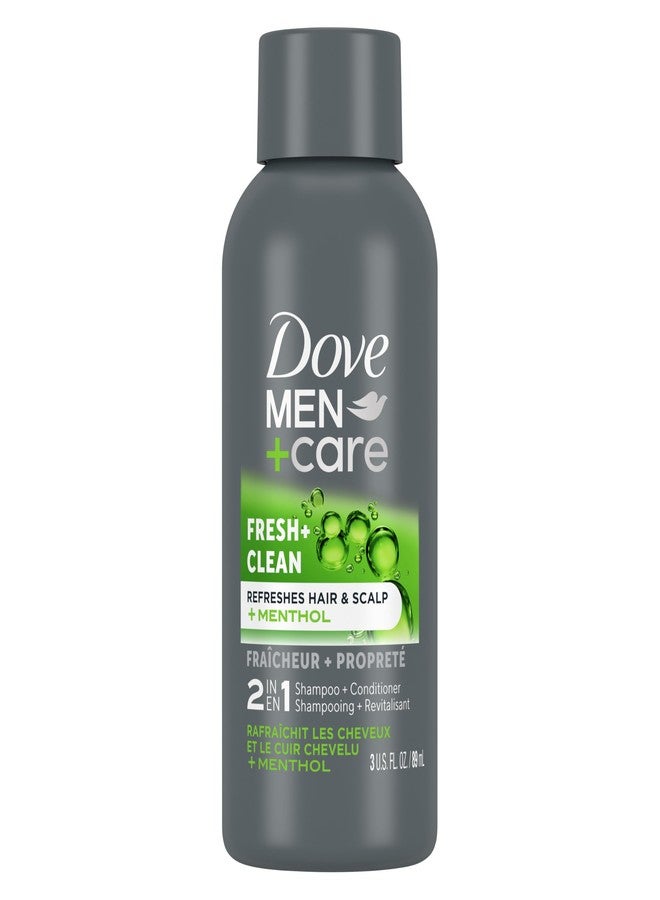 Dove Men+Care DOVE MEN + CARE Fortifying 2 in 1 Shampoo and Conditioner Fresh and Clean with Caffeine for Normal to Oily Hair Helps Strengthen Thinning Hair 3 oz - Image 1