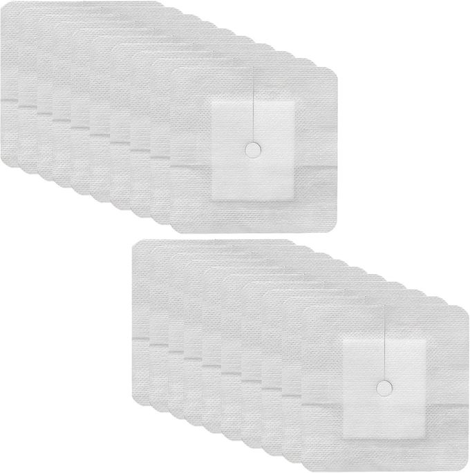 Greetmed Split Drain Adhesive Bandages 4 x 4 15Pcs PD Catheter Feeding Tube Pads G Tube Covers Foley Tubing Stabilization Device Peritoneal Dialysis Accessories Catheter Patch Supplies - Image 1