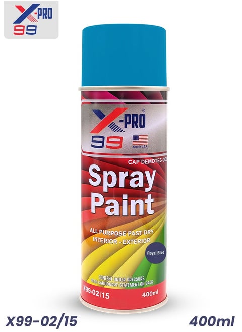 X-PRO 99 Royal Blue Spray Paint 400ML – Interior & Exterior Use X99-02/15