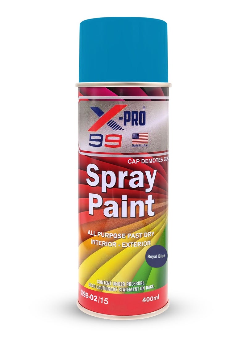 Xpro X-PRO 99 Royal Blue Spray Paint 400ML – Interior & Exterior Use X99-02/15 - Image 2