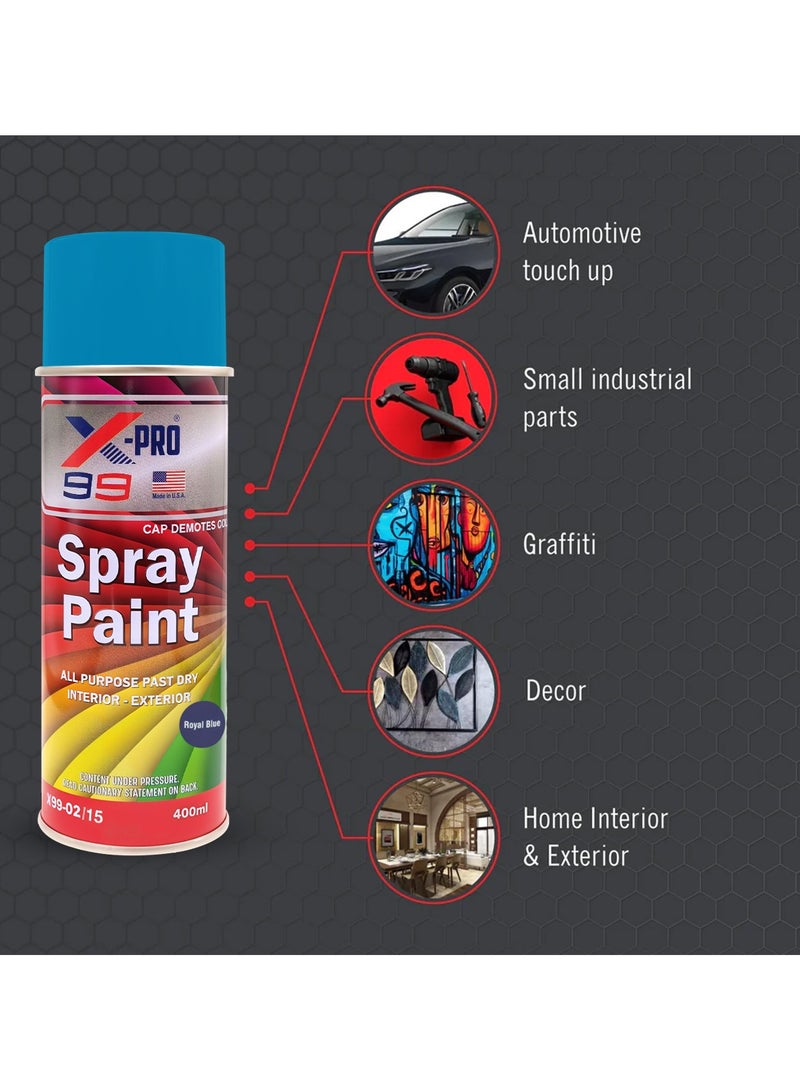 Xpro X-PRO 99 Royal Blue Spray Paint 400ML – Interior & Exterior Use X99-02/15 - Image 5