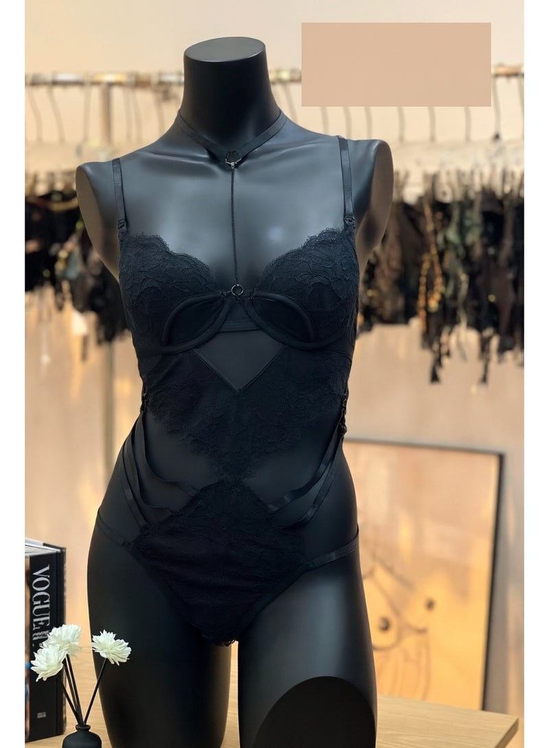 Luxury Lace Strappy Bodysuit - Image 2
